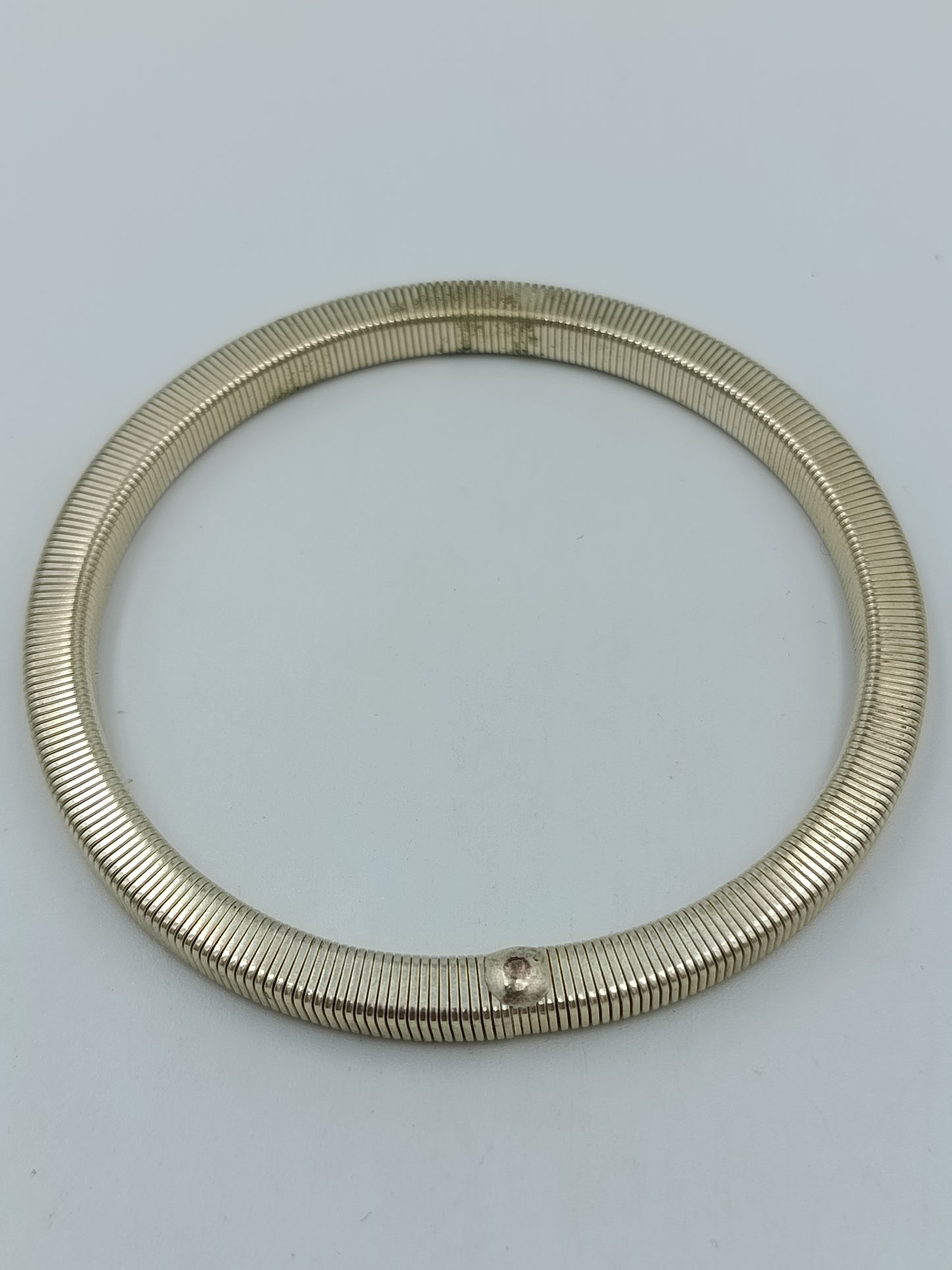 Elastisches Metallarmband im Schlangen Design  silberfarben modern