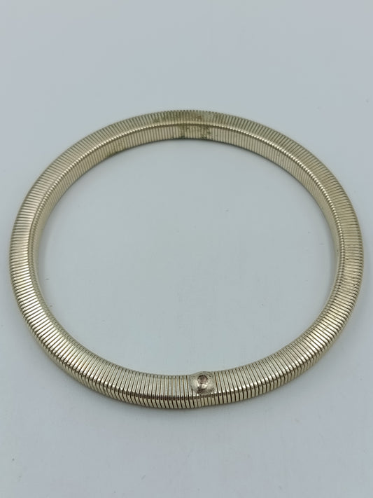 Elastisches Metallarmband im Schlangen Design  silberfarben modern