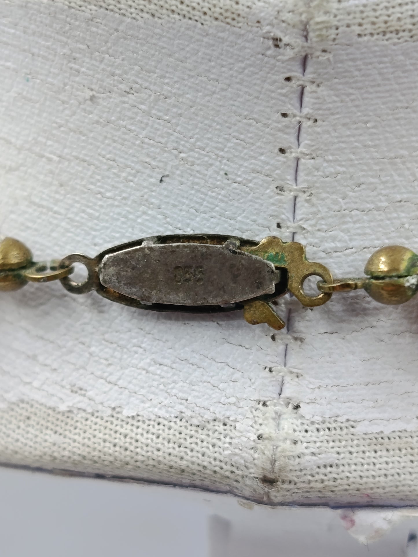Vintage Perlenkette mit 835 Silberverschluss 62 cm  klassisch elegant