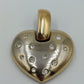 Vintage Herz Anhänger mit Steinen  goldfarben  3,5 cm