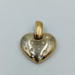 Vintage Herz Anhänger mit Steinen  goldfarben  3,5 cm