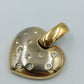 Vintage Herz Anhänger mit Steinen  goldfarben  3,5 cm