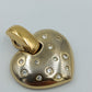 Vintage Herz Anhänger mit Steinen  goldfarben  3,5 cm