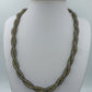 Geflochtene Mesh Kette mit Strass Element  50 cm  schwarz gold