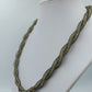 Geflochtene Mesh Kette mit Strass Element  50 cm  schwarz gold