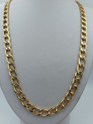 Chunky Panzerkette goldfarben  60 cm  Statement Kette