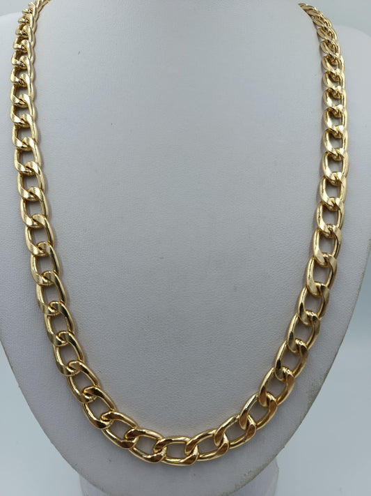 Chunky Panzerkette goldfarben  60 cm  Statement Kette