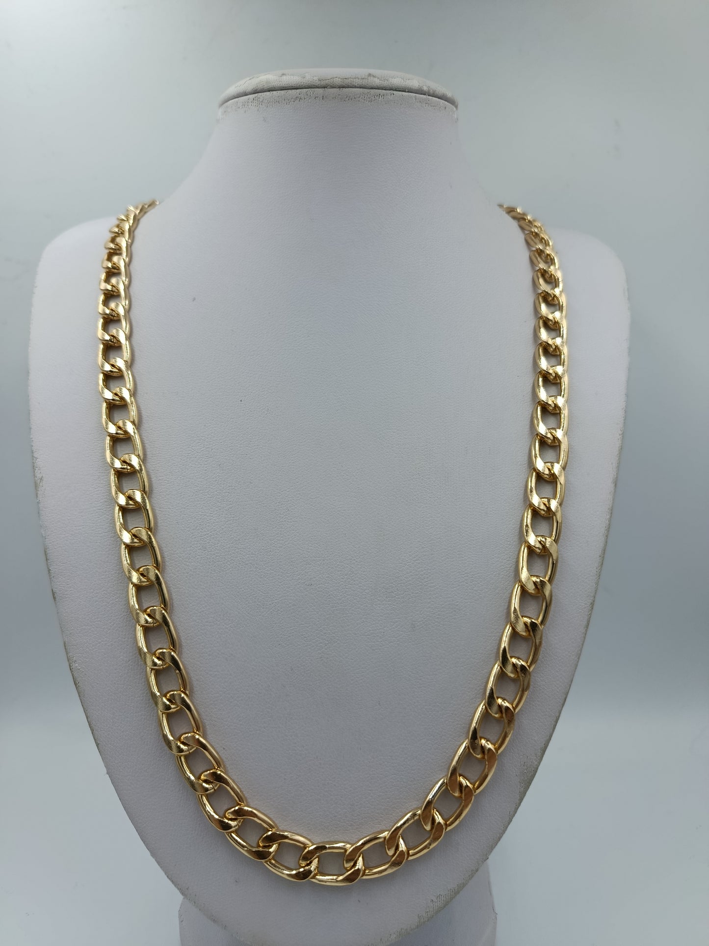 Chunky Panzerkette goldfarben  60 cm  Statement Kette