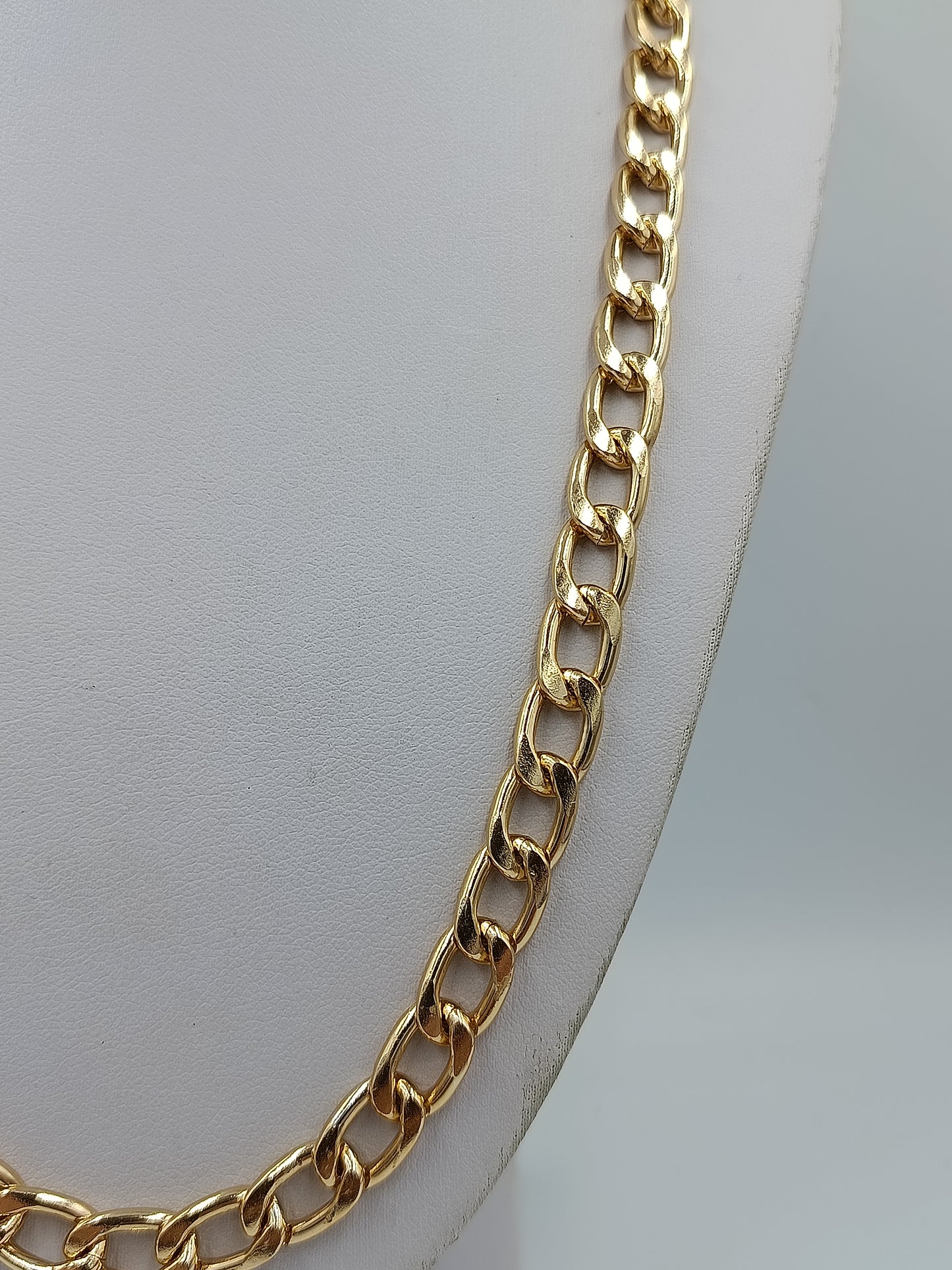 Chunky Panzerkette goldfarben  60 cm  Statement Kette