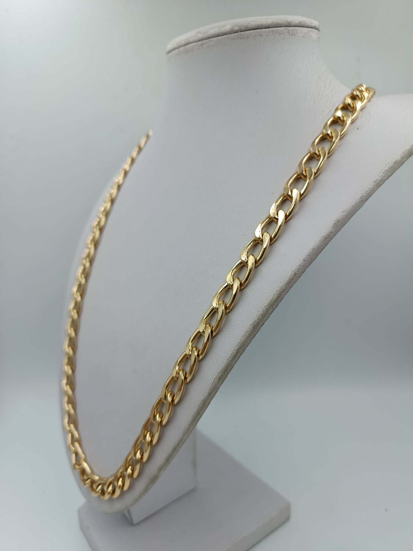Chunky Panzerkette goldfarben  60 cm  Statement Kette