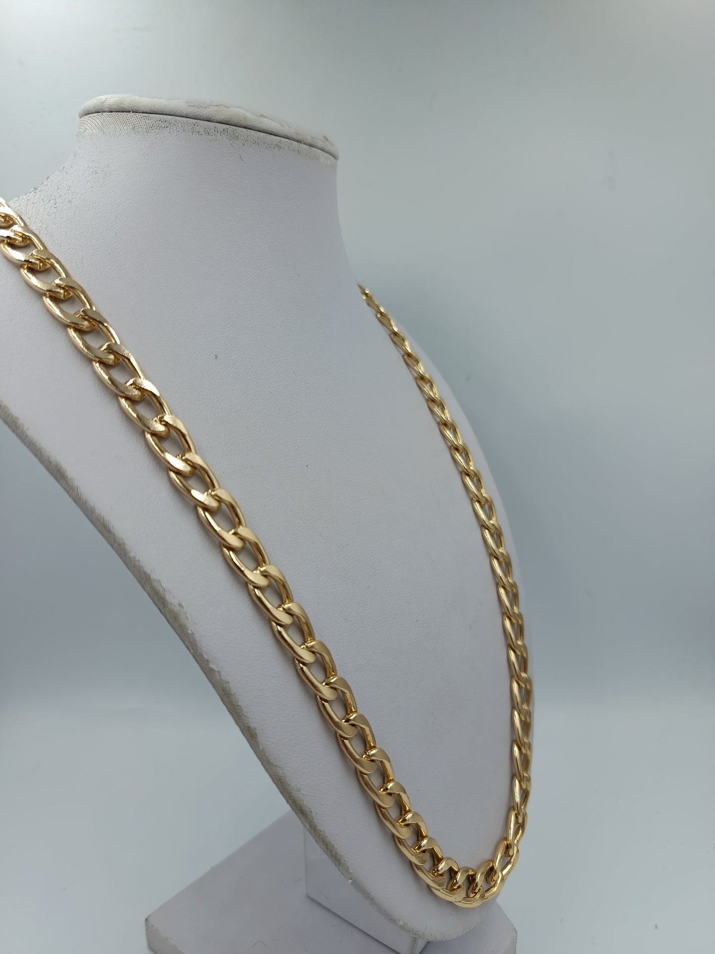 Chunky Panzerkette goldfarben  60 cm  Statement Kette