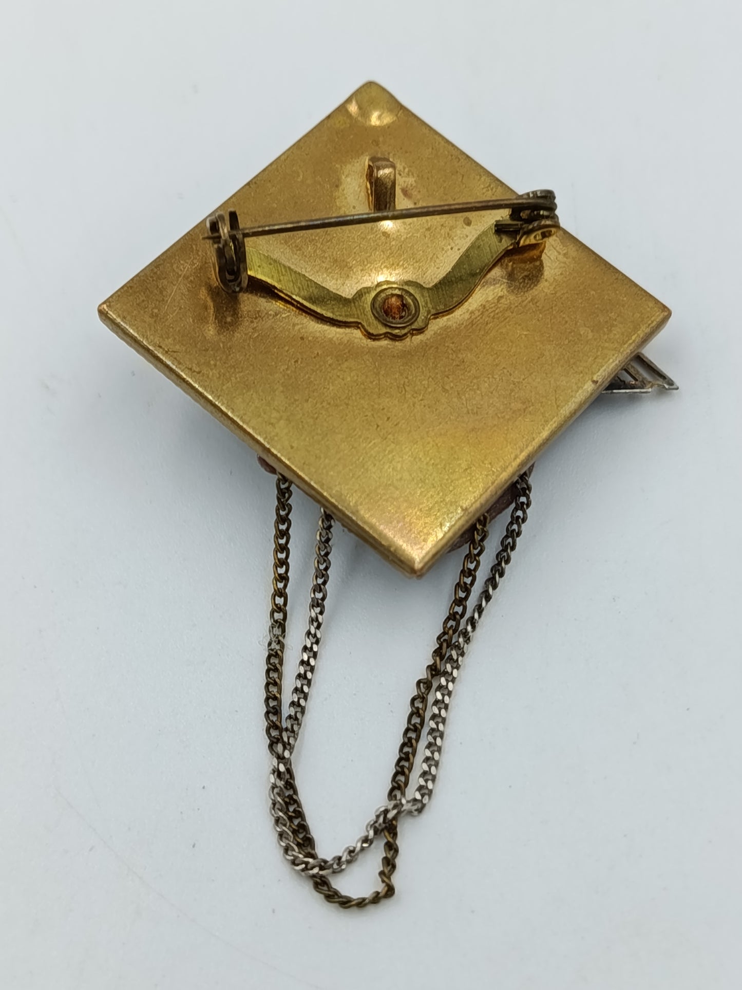 Vintage Brosche mit Gesicht Ketten ausgefallenes Design