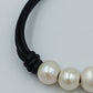 Vintage Lederarmband mit Perlen schlicht elegant