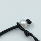 Vintage Lederarmband mit Perlen schlicht elegant