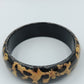 Vintage Armreif in Schwarz Gold breites Statement-Armband