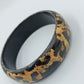 Vintage Armreif in Schwarz Gold breites Statement-Armband