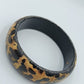 Vintage Armreif in Schwarz Gold breites Statement-Armband