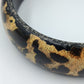 Vintage Armreif in Schwarz Gold breites Statement-Armband