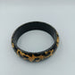 Vintage Armreif in Schwarz Gold breites Statement-Armband