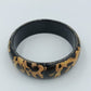 Vintage Armreif in Schwarz Gold breites Statement-Armband