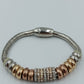 Modernes Charm Armband Silber Roségold mit Strass elegant stilvoll