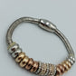 Modernes Charm Armband Silber Roségold mit Strass elegant stilvoll