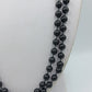 Lange Vintage Perlenkette schwarz  doppelt gelegt elegant