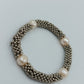 Elastisches Perlenarmband silberfarben mit Zuchtperlen elegant zeitlos