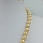 Vintage Perlenkette mit Barockperlen Anhänger cremegoldfarben