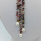Multicolor Turmalin Kette mit Perlen elegant natürlich