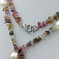 Multicolor Turmalin Kette mit Perlen elegant natürlich