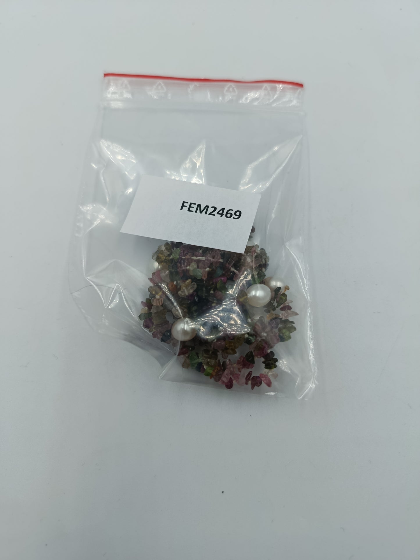 Multicolor Turmalin Kette mit Perlen elegant natürlich