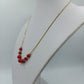 Vintage Feine Kette im Vintage Stil mit kleinen roten Perlen