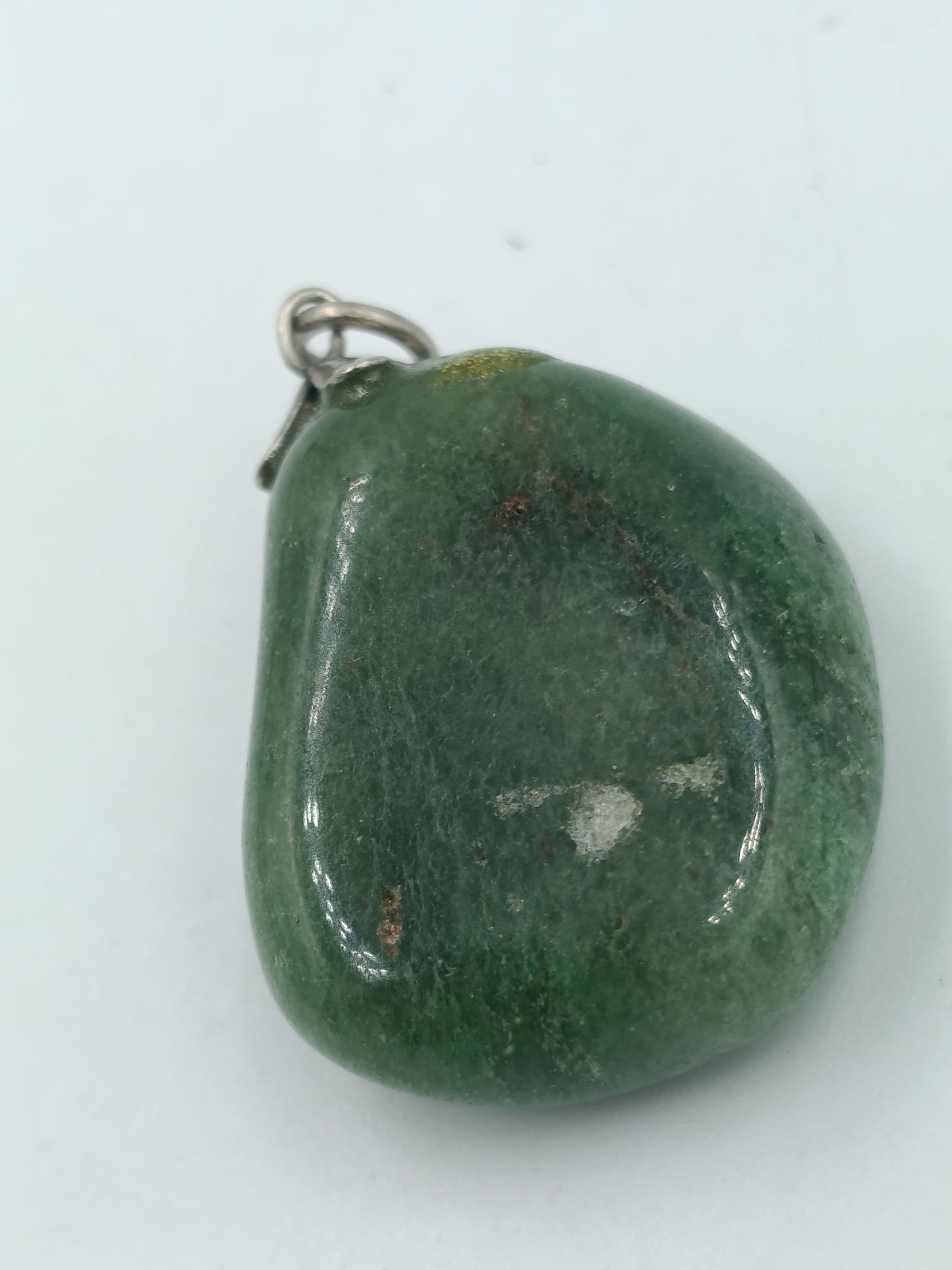 Vintage Schöner Anhänger im Vintage Stil aus grünem Naturstein
