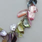 Schöne Vintage Perlmutt Kette bunt verspielt elegant