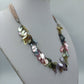 Schöne Vintage Perlmutt Kette bunt verspielt elegant