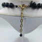 Statement Kette schwarz weiß – große Perlenkette 50 cm