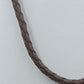 Geflochtene Lederkette braun mi Vergodetem verschluss – 43 cm