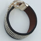 Lederarmband mit Strass Schnallen-Design – 20,5 cm