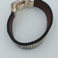 Lederarmband mit Strass Schnallen-Design – 20,5 cm