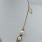 Elegante Perlenkette mit goldfarbenen Elementen – 38 cm