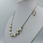 Elegante Perlenkette mit goldfarbenen Elementen – 38 cm