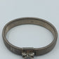 Elastisches Vintage Armband mit Strass-Schleife – silberfarbe
