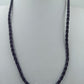 Geflochtene Lederkette mit Beads in Lila – modischer Halsschmuck