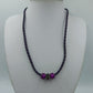 Geflochtene Lederkette mit Beads in Lila – modischer Halsschmuck