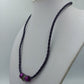 Geflochtene Lederkette mit Beads in Lila – modischer Halsschmuck