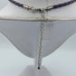 Geflochtene Lederkette mit Beads in Lila – modischer Halsschmuck