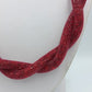 Statement Kette Rot Glitzer – gedrehte Mesh-Kette auffällige modern