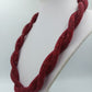 Statement Kette Rot Glitzer – gedrehte Mesh-Kette auffällige modern