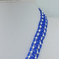 Statement Kette Blau Weiß – Ethno / Boho Stil mit Perlen Fransen
